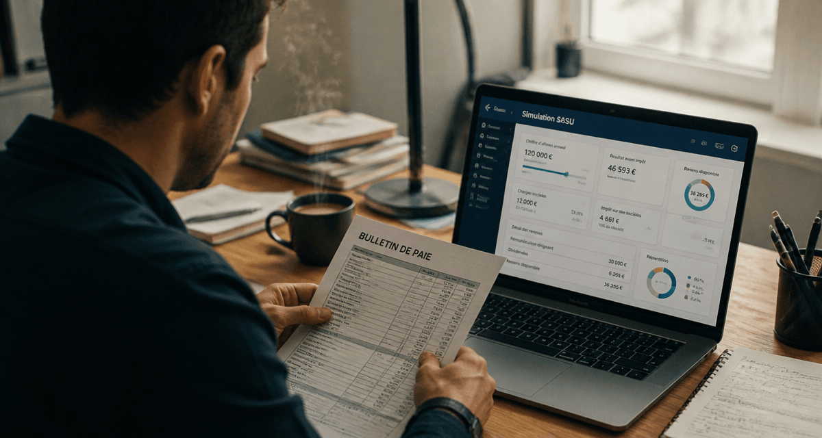 simulation revenu sasu entrepreneur bureau