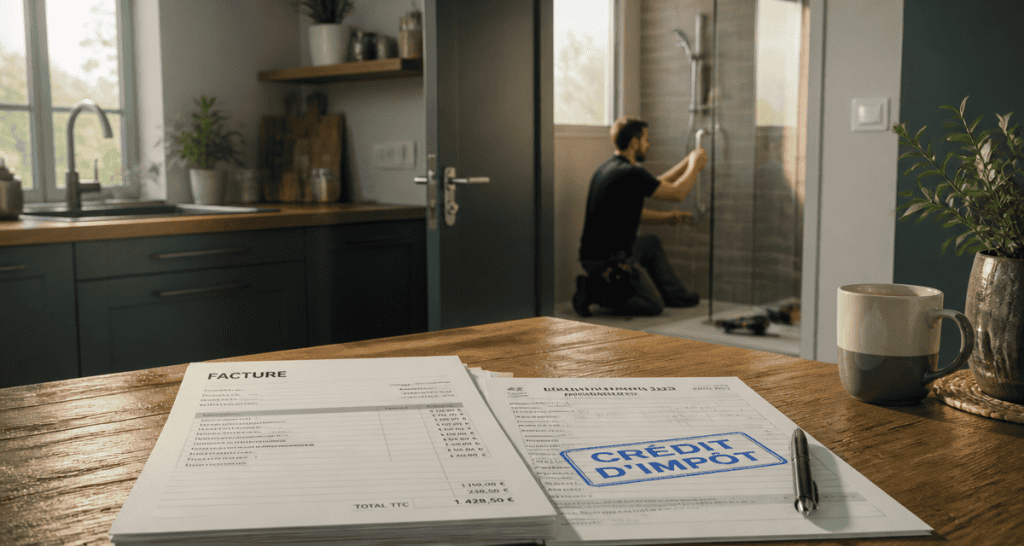 travaux maison impots artisan facture crédit