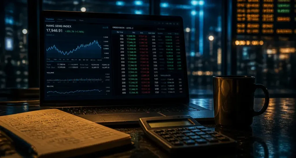 Bourse Hong Kong direct : graphique temps réel sur ordinateur