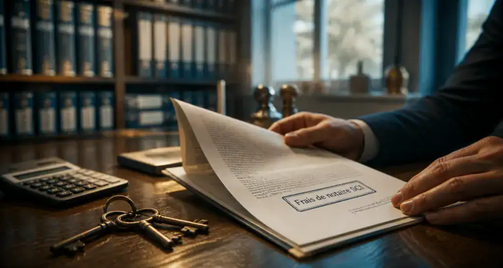 frais de notaire pour une sci acte sur bureau notaire