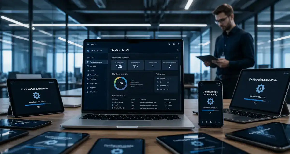 logiciel mdm gestion flotte mobile en entreprise