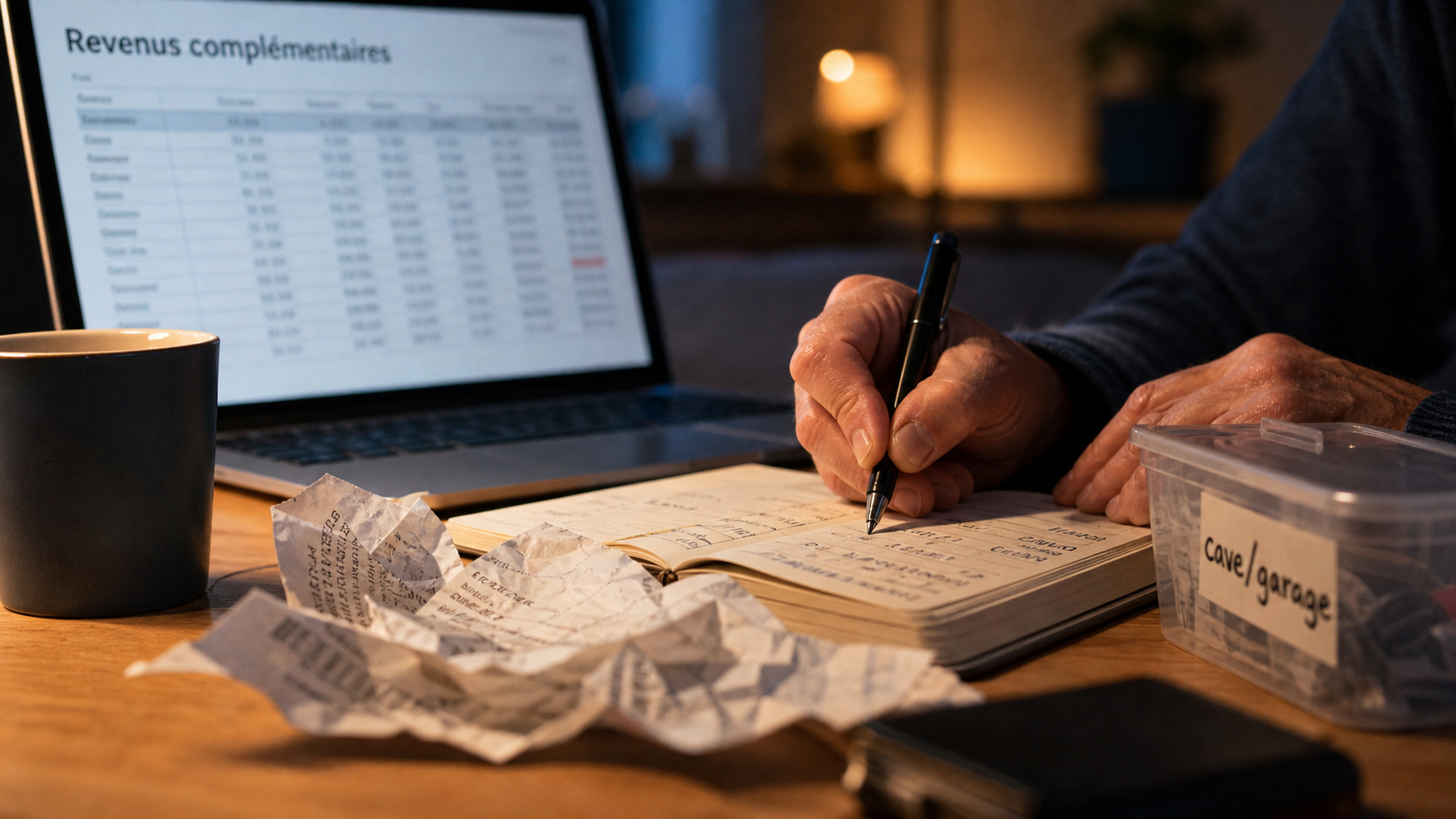 Revenus complémentaires : table, factures et tableau de calcul