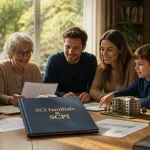 Famille réunie autour d'une scpi familiale