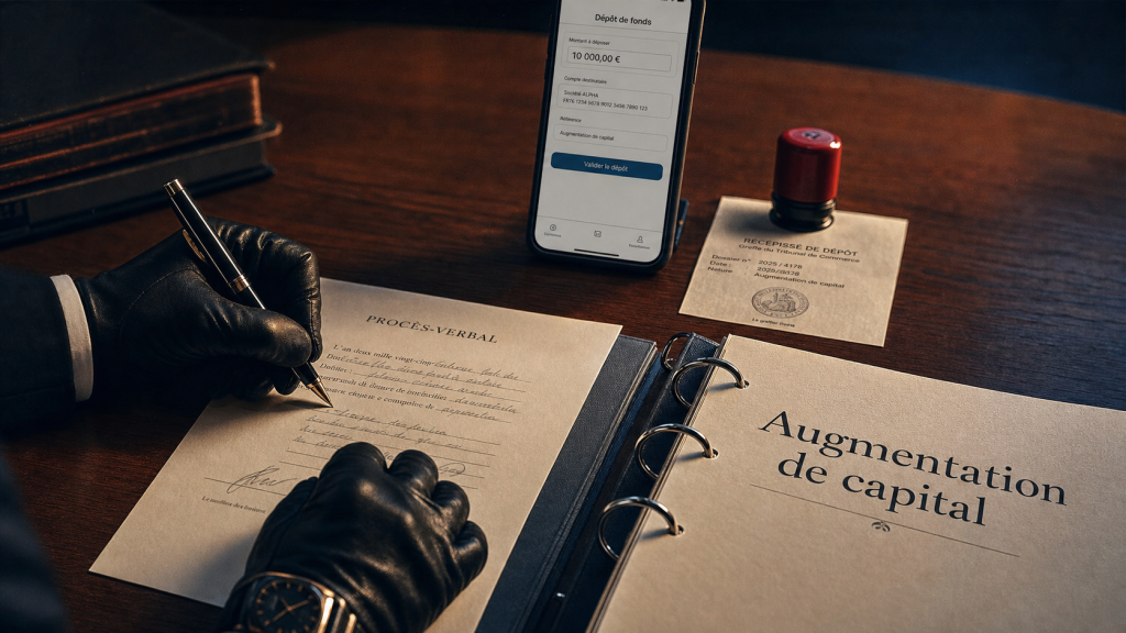 augmenter capital : dossier et procès-verbal d’augmentation de capital