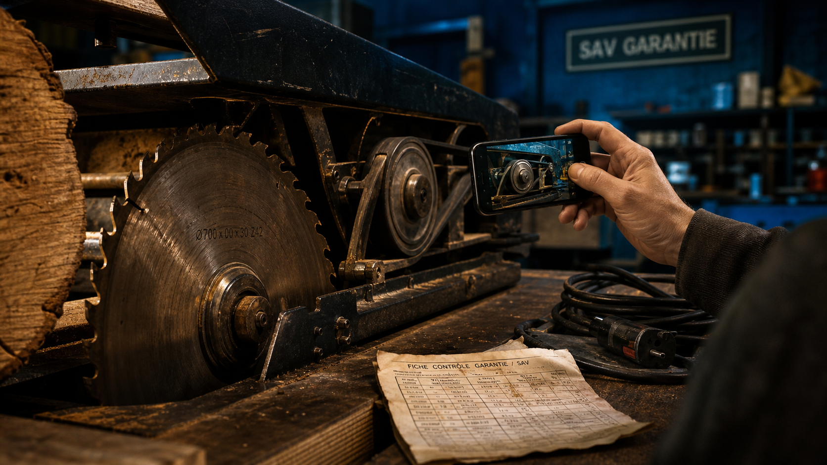 CMS constructeur avis : scie circulaire 700 en atelier