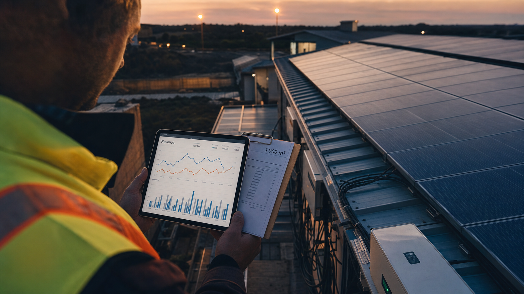 Combien rapporte 1000 m2 de panneau solaire : revenus d’exploitation sur toiture industrielle