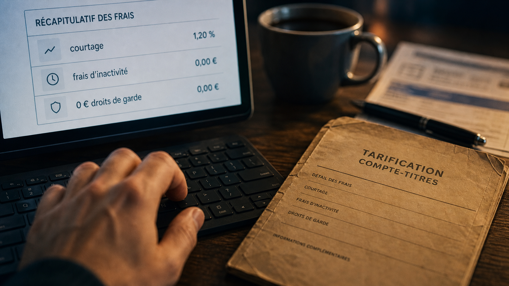 Frais compte titre Boursorama : frais de compte-titres et droits de garde
