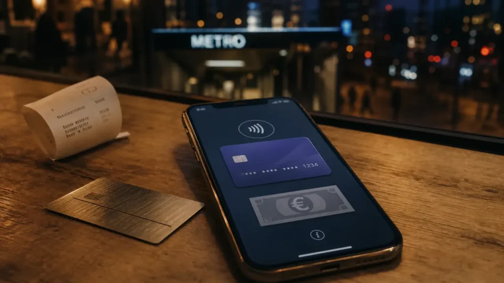 Qu est ce qu un wallet : smartphone avec interface paiement mobile et crypto