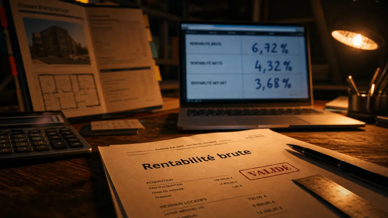 Rentabilité investissement immobilier : calculs brut net net-net pour éviter un rendement trompeur