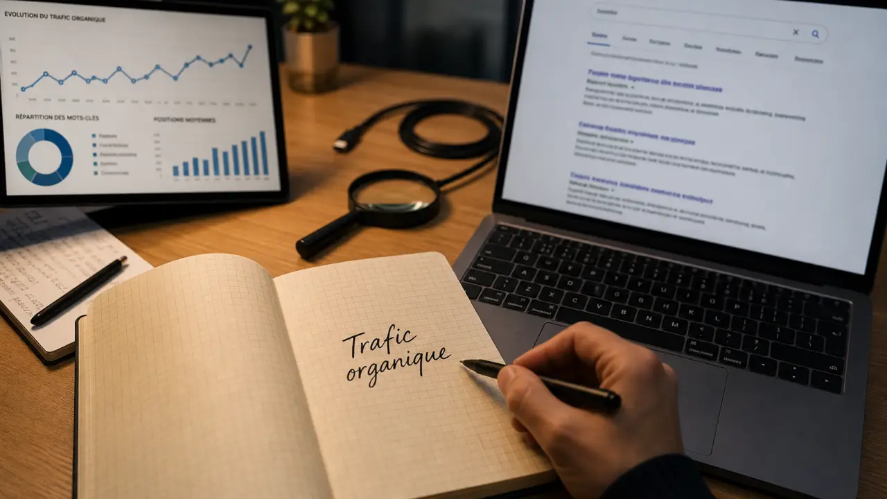 Trafic organique def : bureau SEO, SERP non sponsorisée