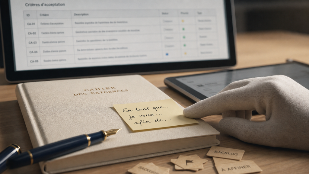 User stories exemple : carnet avec critères d’acceptation