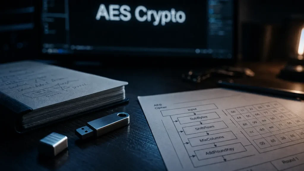 AES crypto : comment une clé secrète protège des blocs de 128 bits