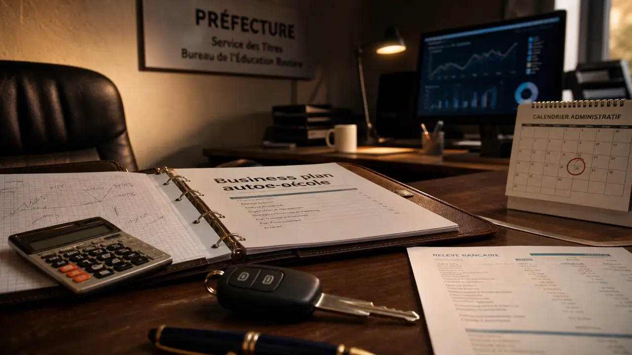 Business plan auto ecole : dossier banque, trésorerie et agrément