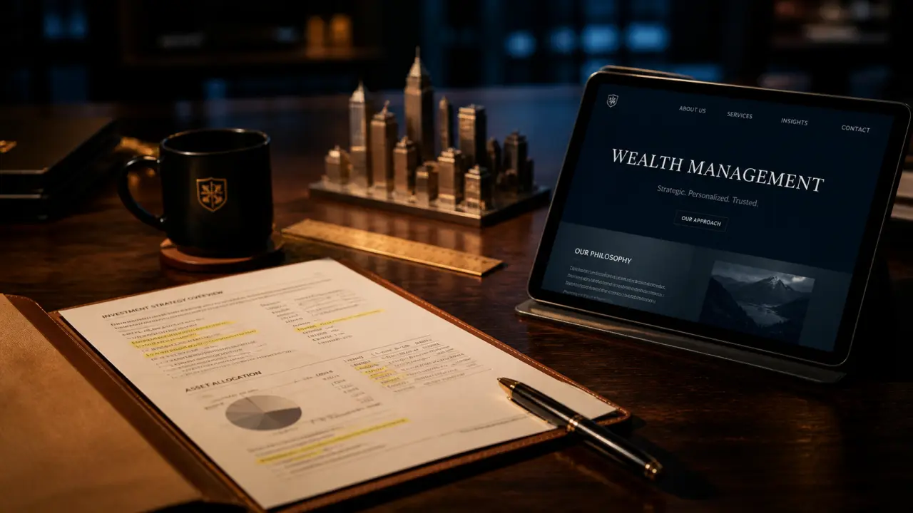 Gestion de patrimoine en anglais : wealth management sur bureau