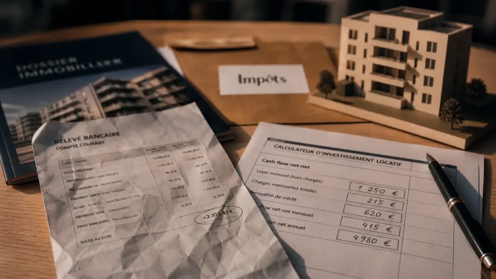 Investissement immobilier locatif à cashflow : cash flow net-net à calculer
