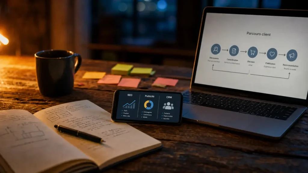 Stratégie marketing digitalboost 360 efficacité : KPI SEO, publicité et CRM