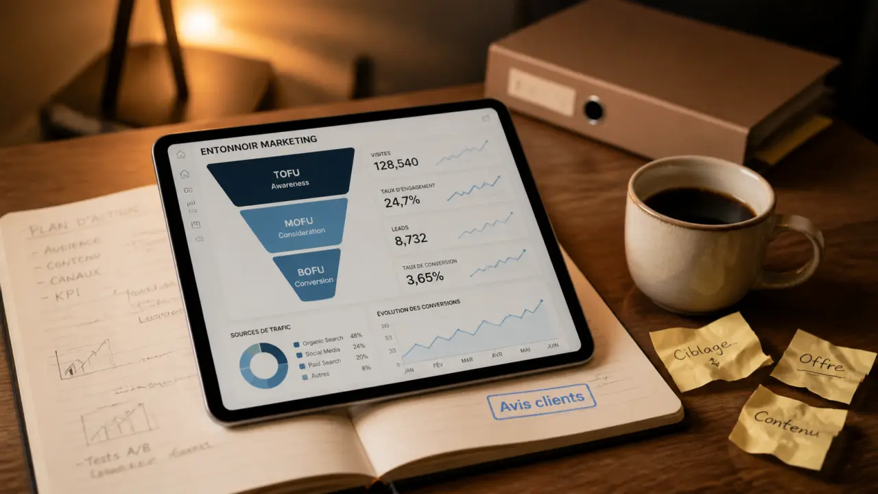 Stratégie marketing funnel optimizer avis utilisateurs : TOFU MOFU BOFU et KPI