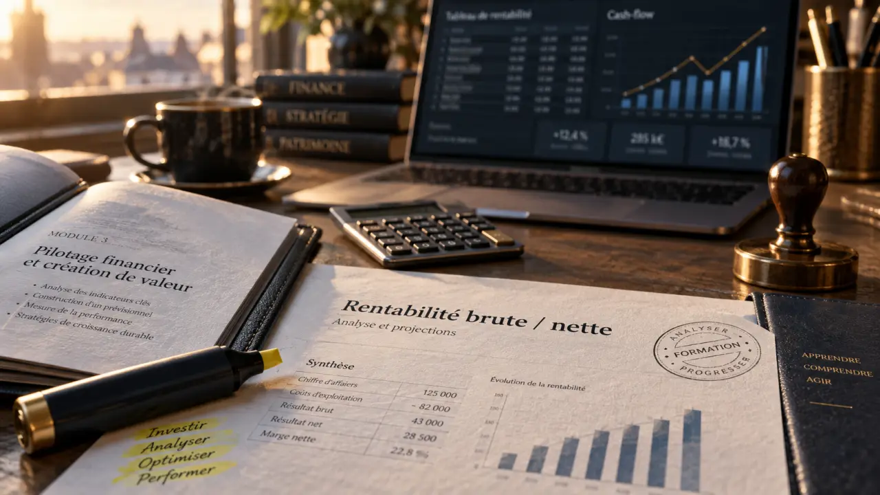 Formation en investissement immobilier : calculs de rentabilité et cash-flow