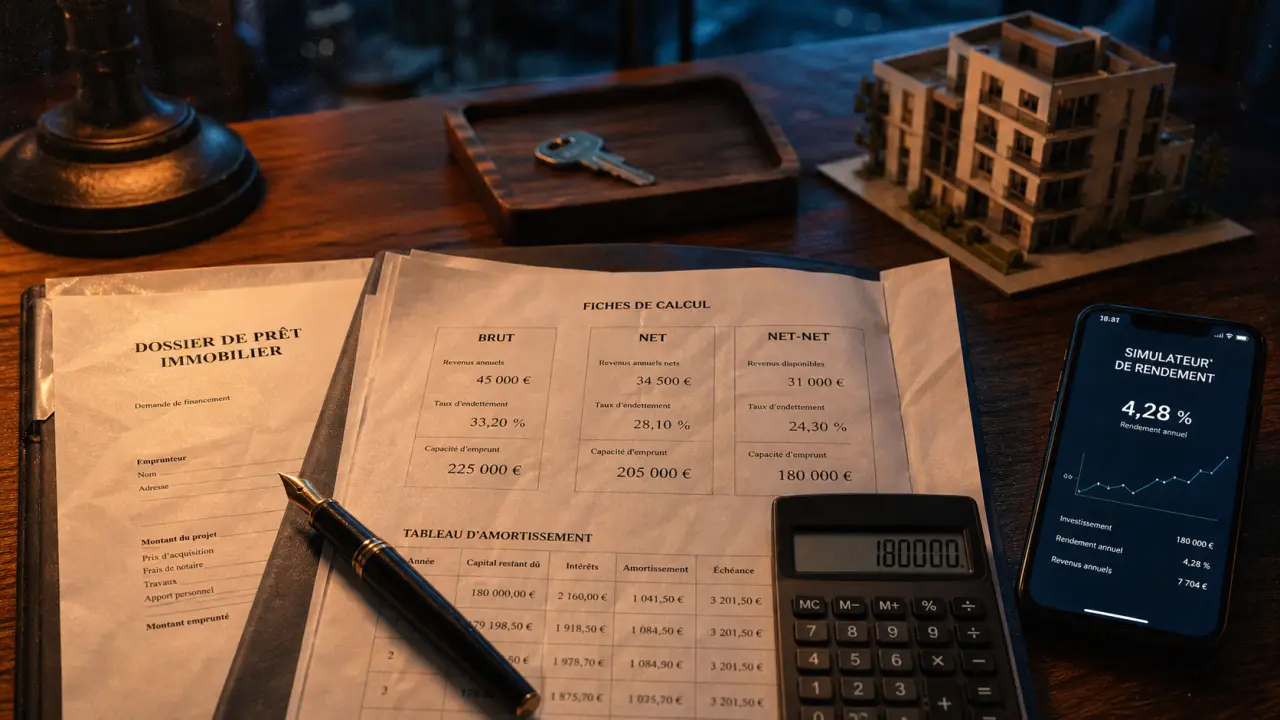 Premier investissement immobilier : dossier de prêt et calcul de rendement avant revente
