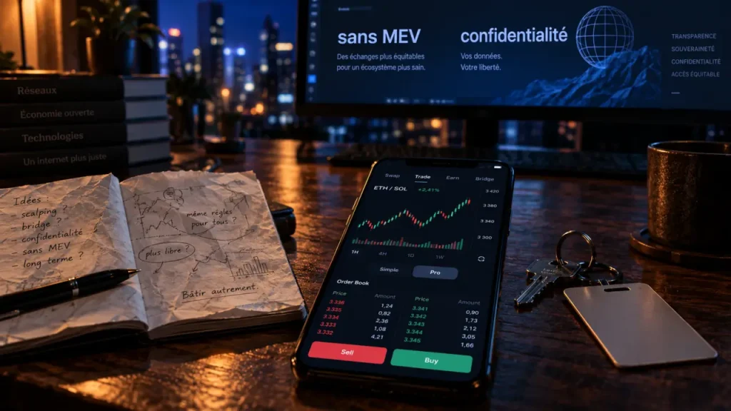 Aster crypto : interface DEX multi-chain et token ASTER sur smartphone