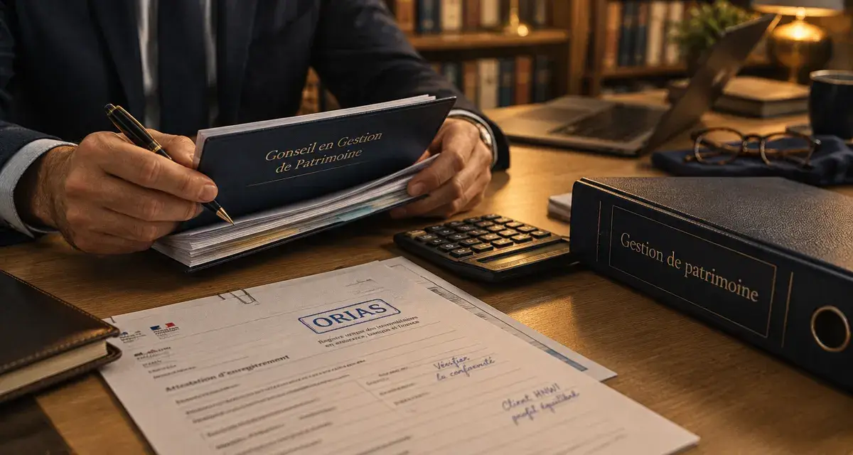 Formation conseiller en gestion de patrimoine : dossier ORIAS et diplôme en question