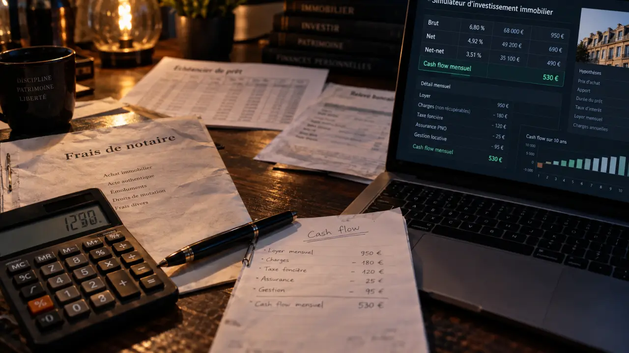 simulateur investissement immobilier : cash flow 170 € pour 4 % rendement brut